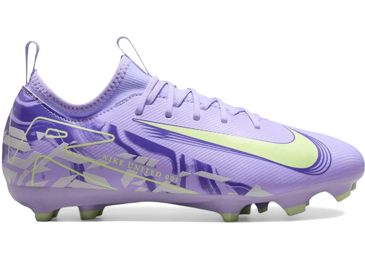 Детские бутсы с длинным рукавом Nike Zoom Mercurial Vapor 16 Academy MG United Pack, Purple Agate/Barely Volt