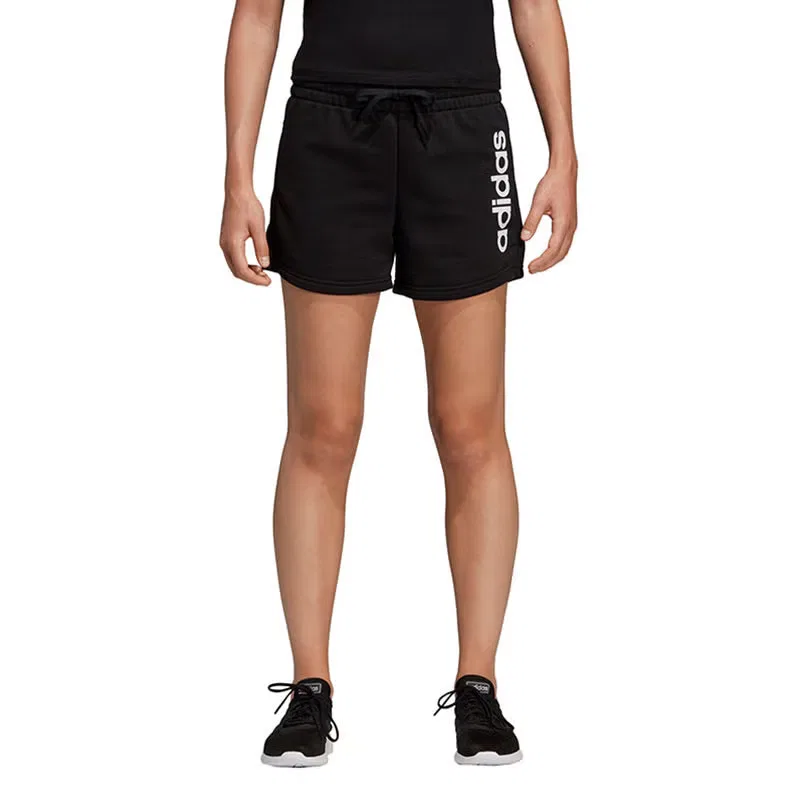 Шорты с логотипом Essentials Linear Adidas, черный — фото 3