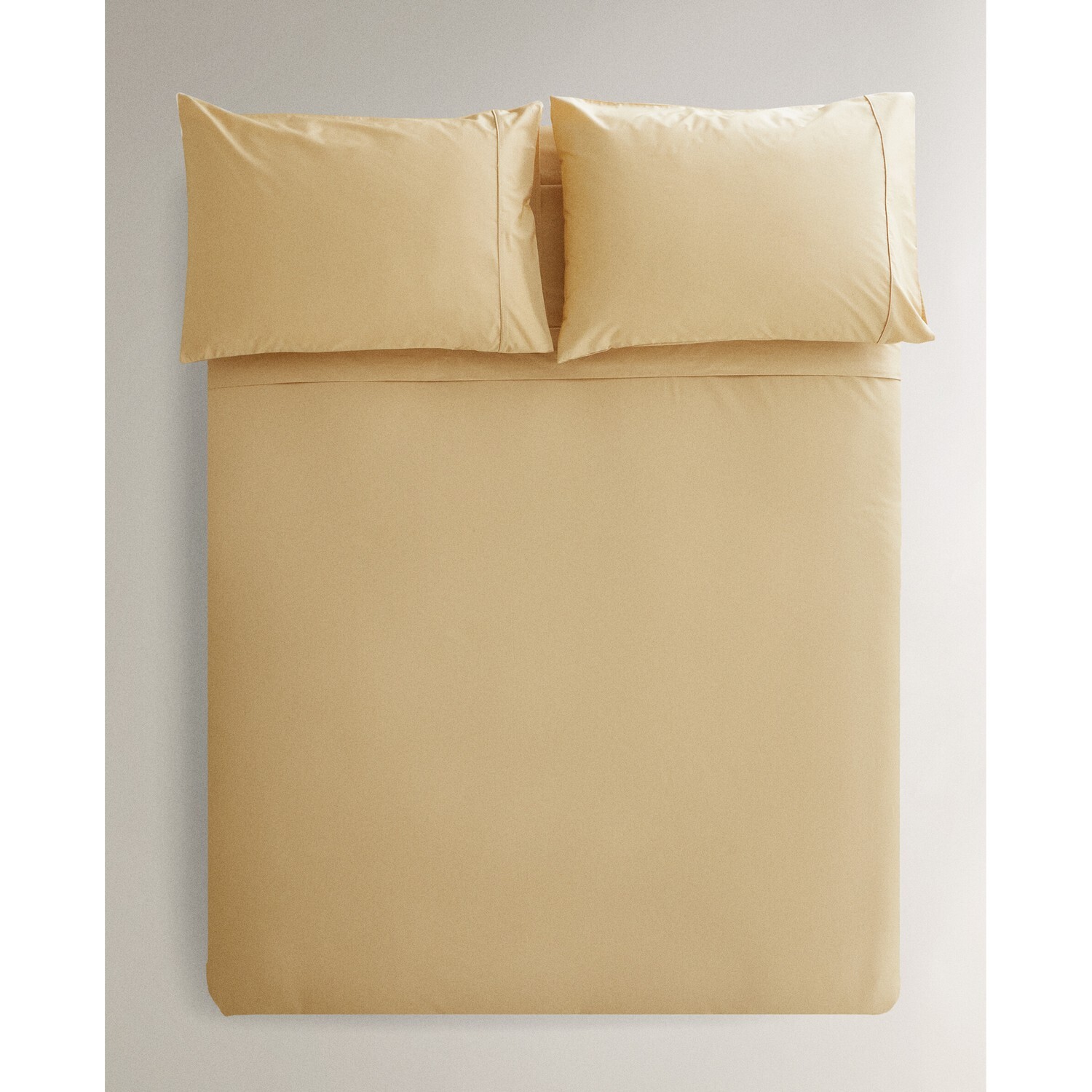 

Пододеяльник Zara Home Cotton Percale Duvet, 300 нитей, горчично-желтый