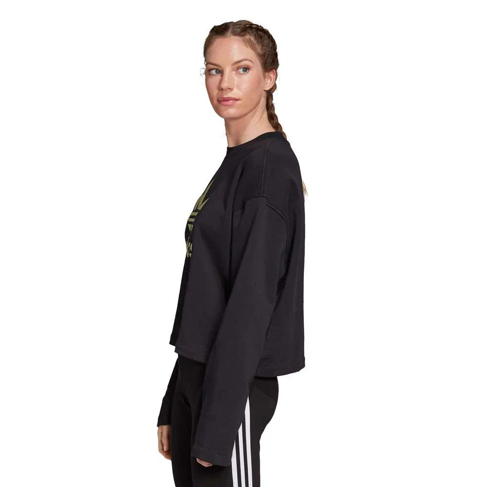 Толстовка с логотипом Adidas Originals Premium Черный/Золотой — фото 3