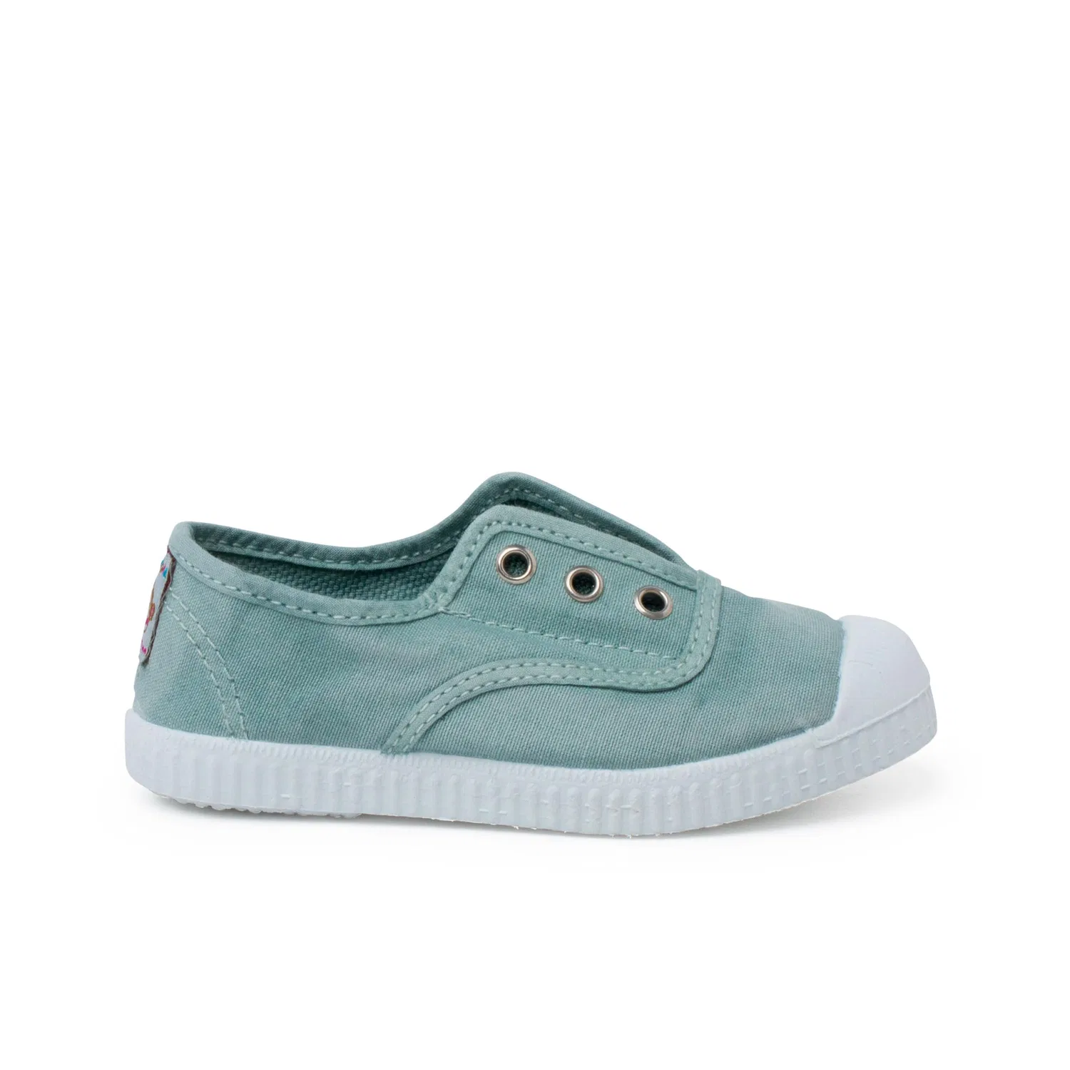 Детские кеды без шнурков с эффектом потертости Pisamonas, Sage Green