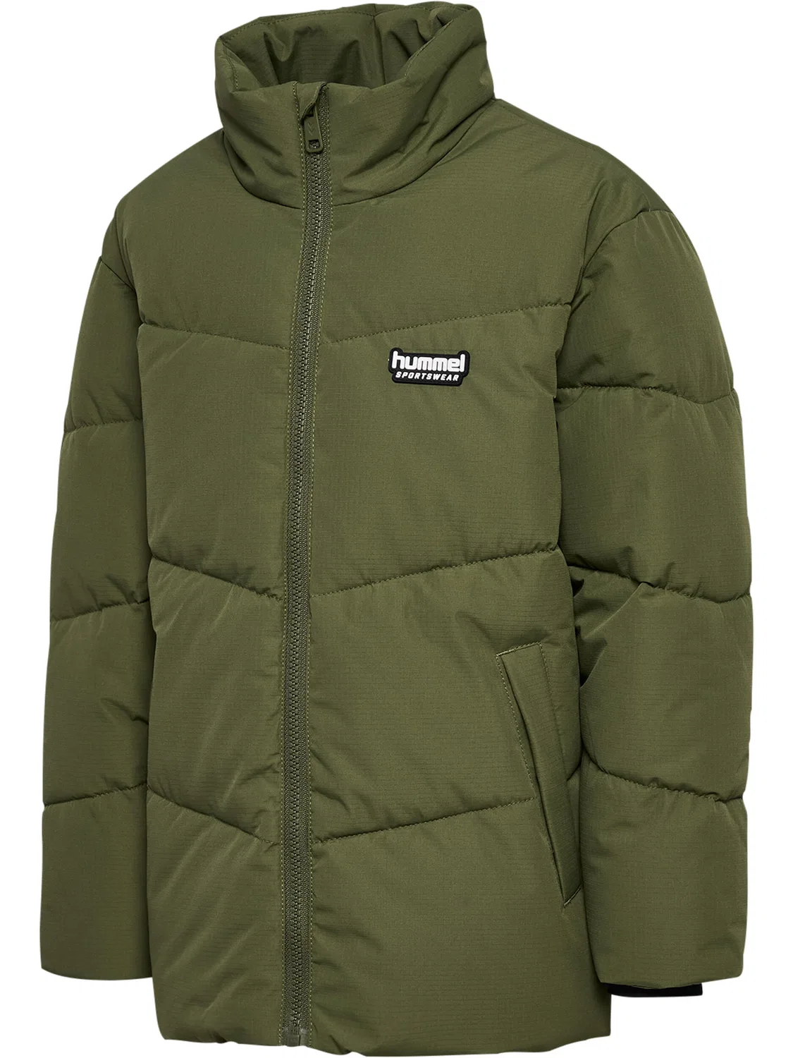Детская куртка-пуховик с принтом Hmljr Puffer Hummel, Moosgrun Helles Everglade Alpingrun — фото 2