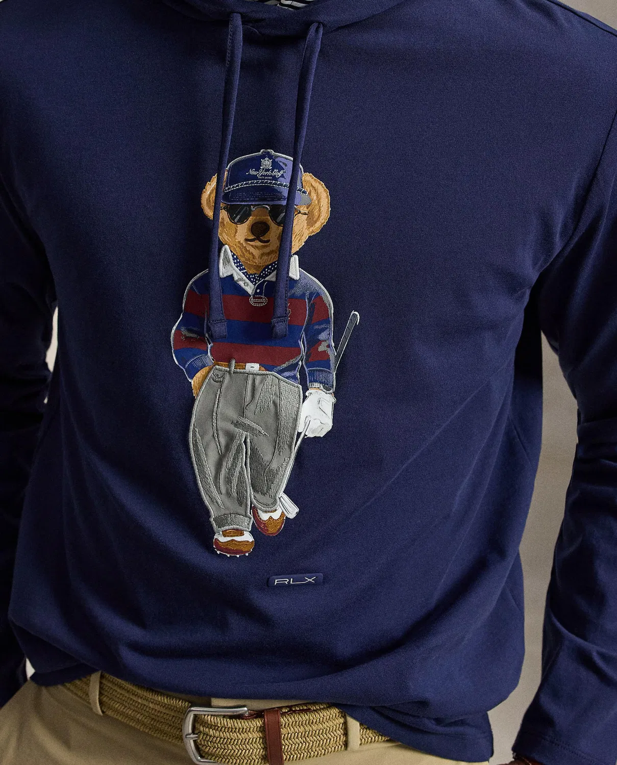 Мужская толстовка с капюшоном, Polo Bear, Ralph Lauren, темно-синий — фото 3