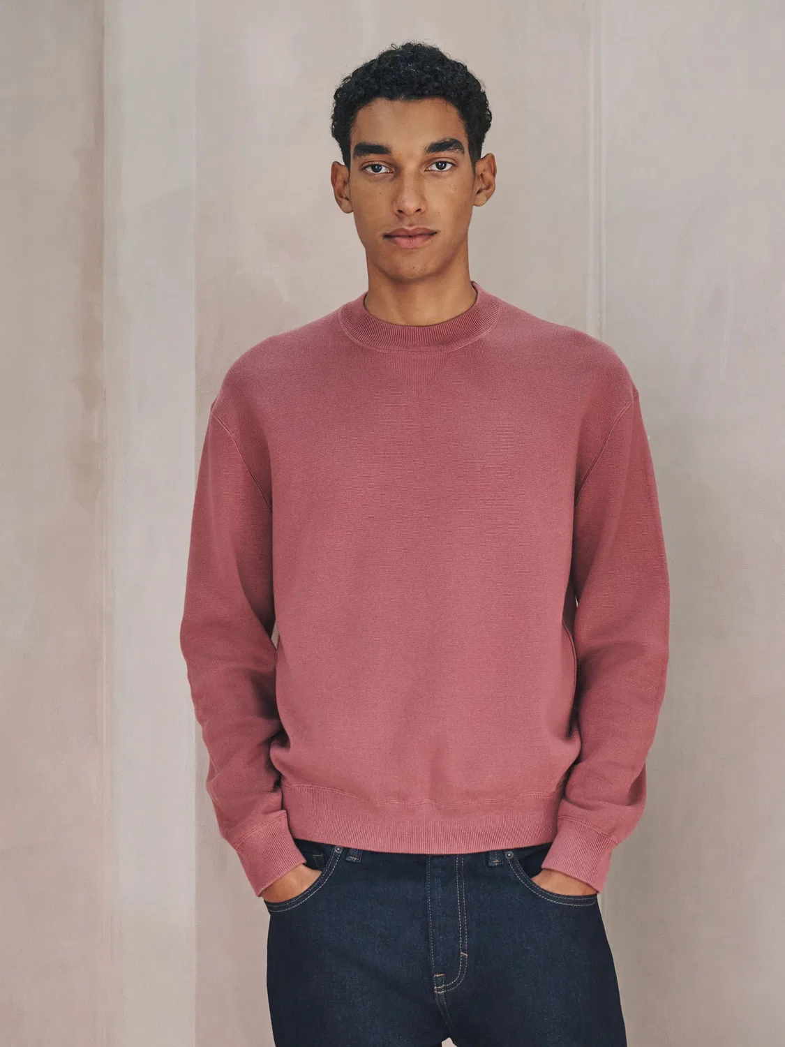 Свитшот хлопковый свободного кроя, N. Premium Next, Damson Pink