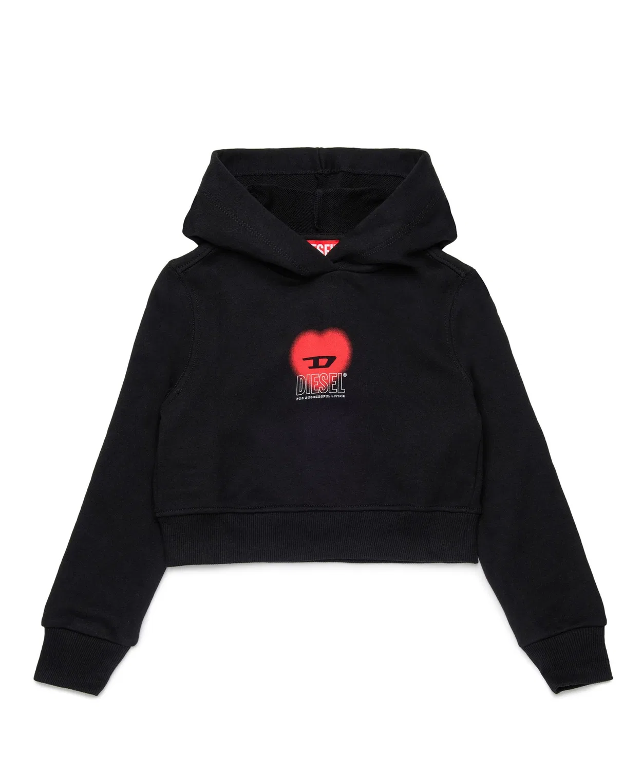 Детский худи с длинным рукавомDIESEL KIDS, Black