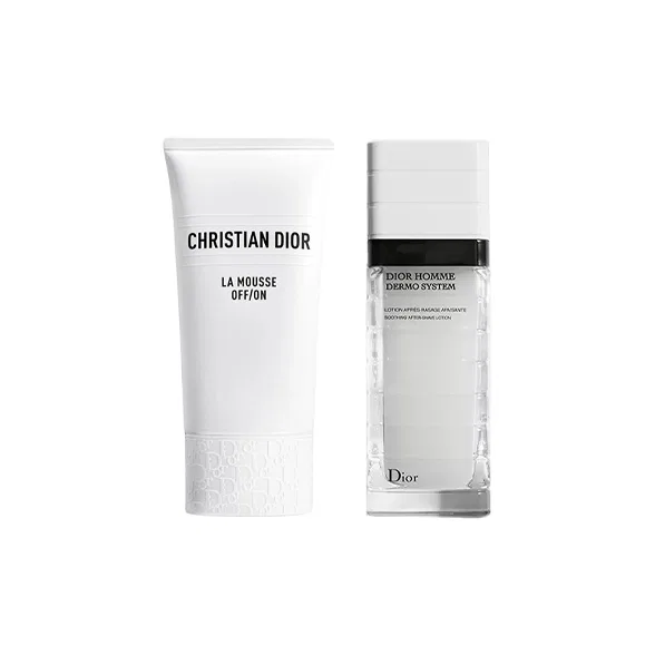 Мужской набор для ухода за кожей с очищающим молочком и сывороткой, DIOR, Black