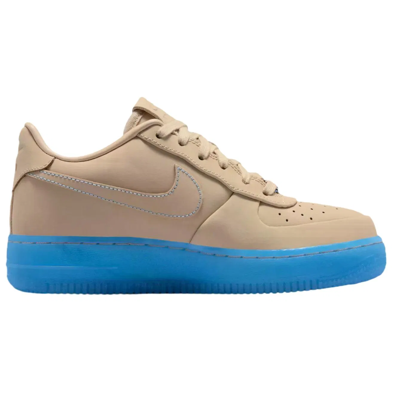 Детские кроссовки для скейтбординга с верхом из кожи Kobe Bryan Air Force 1 Low Nike, Beige — фото 3
