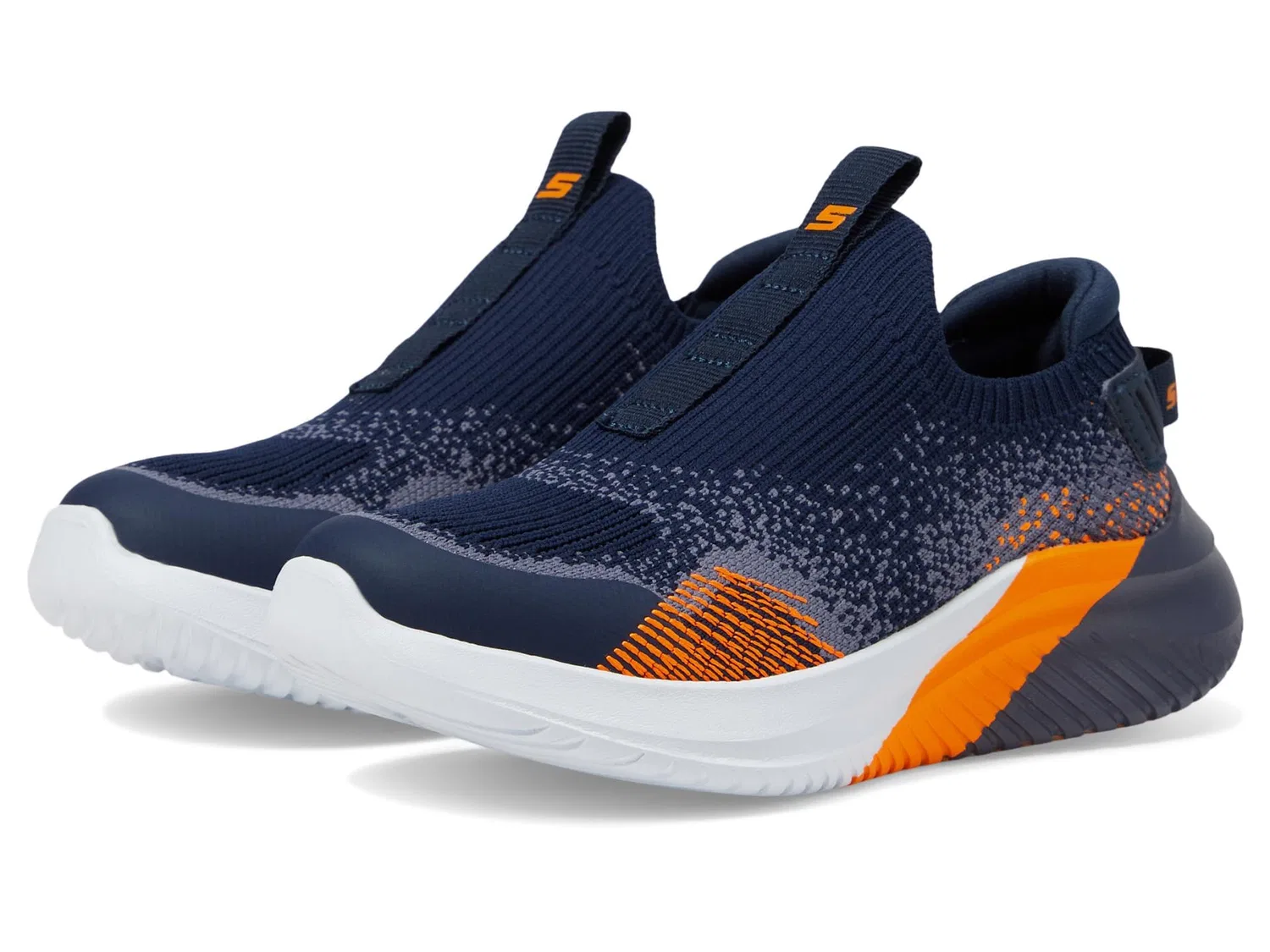 Детские кроссовки для мальчиков с растягивающимся верхом Skechers Ultra Flex 3.0, Navy Blue Orange