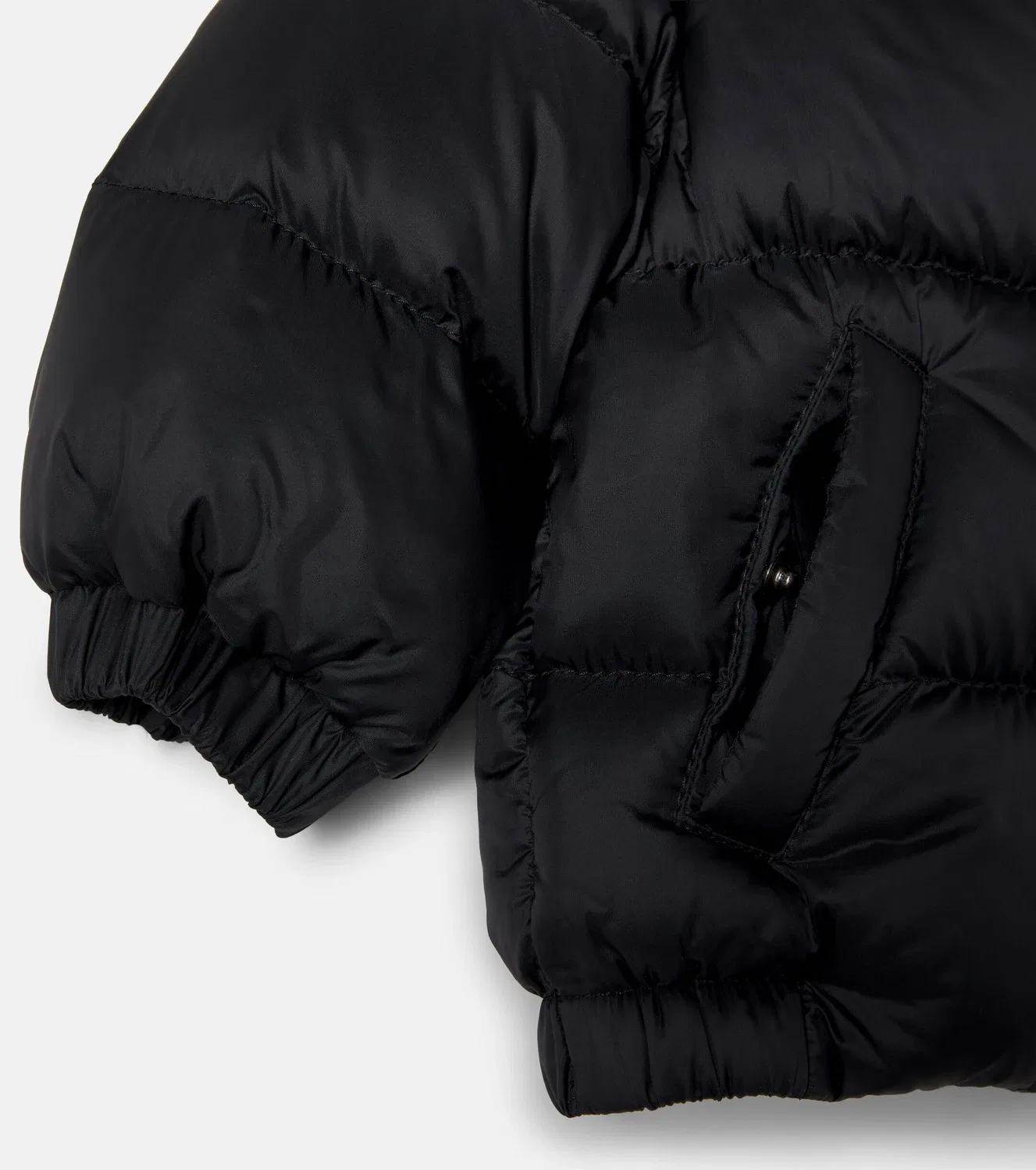 Детская легкая куртка с капюшоном Moncler Enfant, черный — фото 4