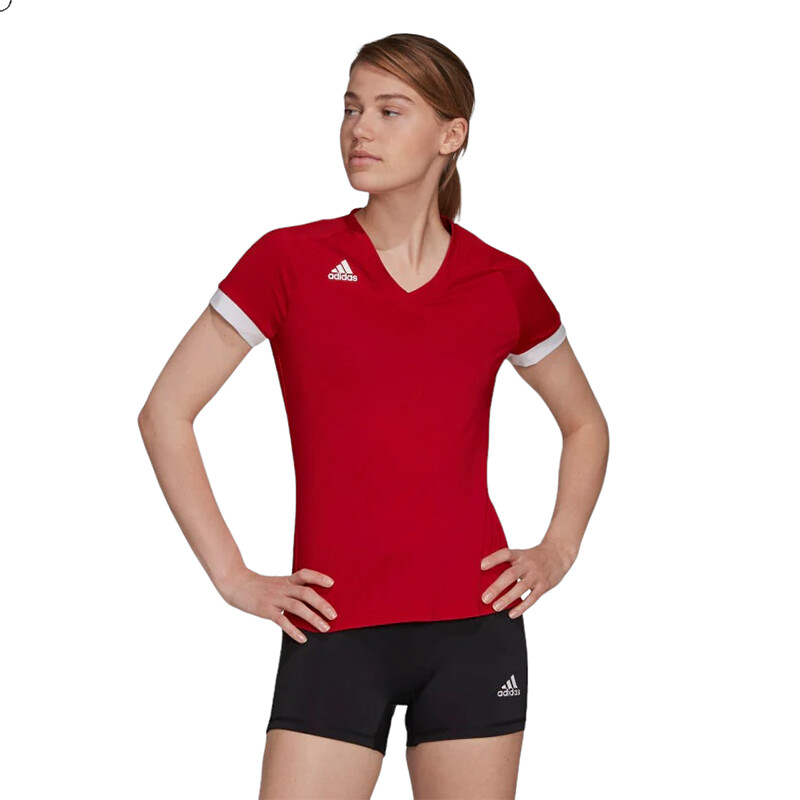 

Футболка Adidas Quickset Jersey, красный/белый