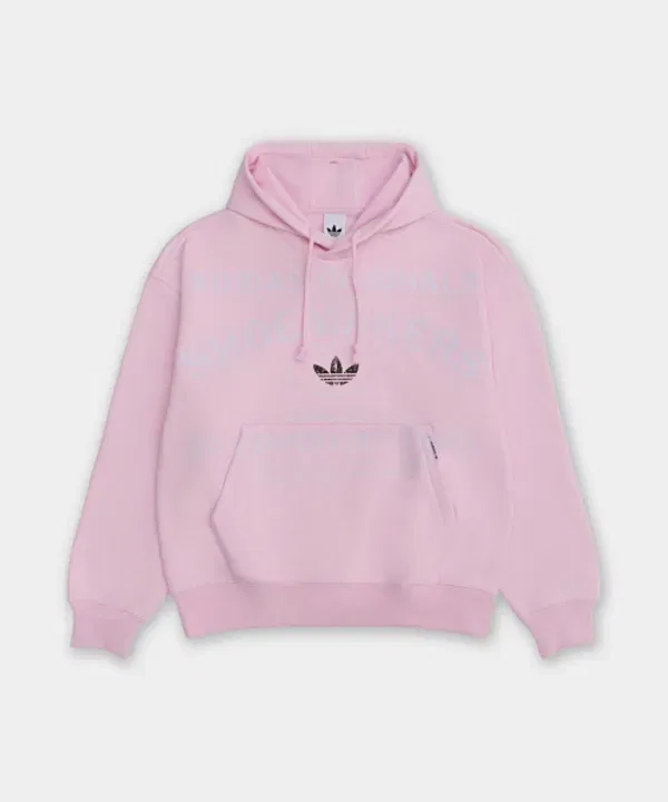 Худи с графическим принтом, Adidas, Clear Pink