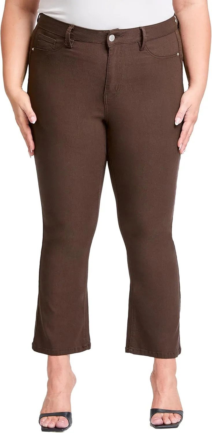 

YMI Women's Plus Hyperstretch Cropped Kick Flare Pants