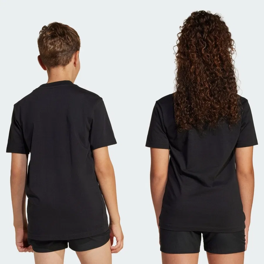 Детская футболка с коротким рукавом adidas Sportswear Essentials Tee, Черно-белый — фото 3