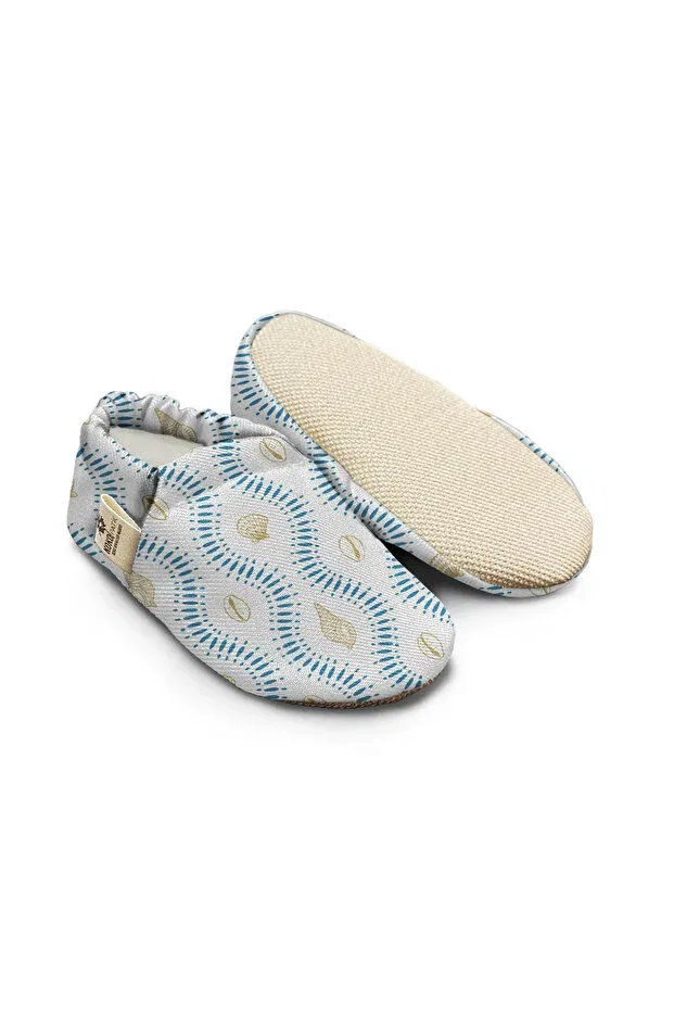 Детские пинетки с принтом Sand Shells Pattern, Kokopatik, Multicolor