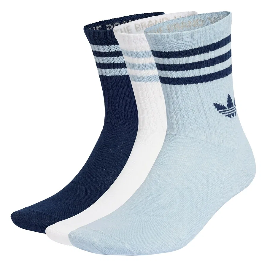 Носки ADIDAS ORIGINALS темно-синего, светло-голубого и белого цветов