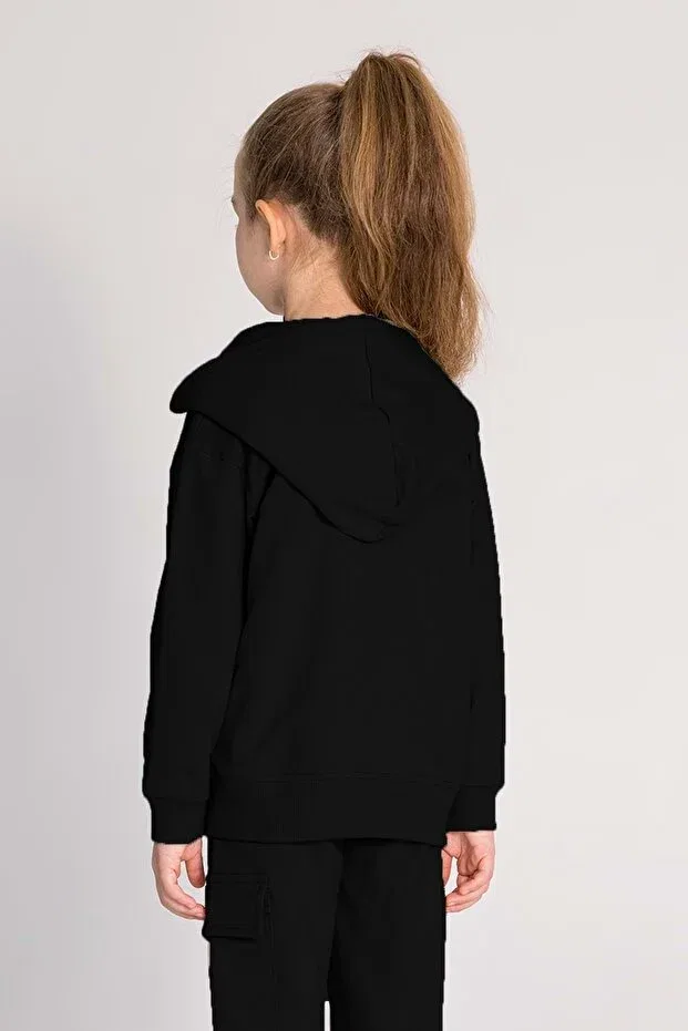 Детский кардиган с принтом, капюшоном и застежкой-молнией Wakawakakidsstore — фото 2