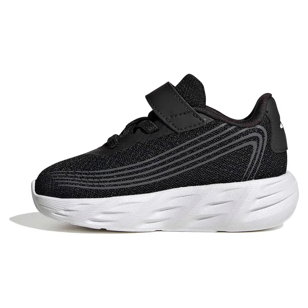 Детские кроссовки для девочек с эластичными шнурками Adidas Galaxy 8, Black — фото 4
