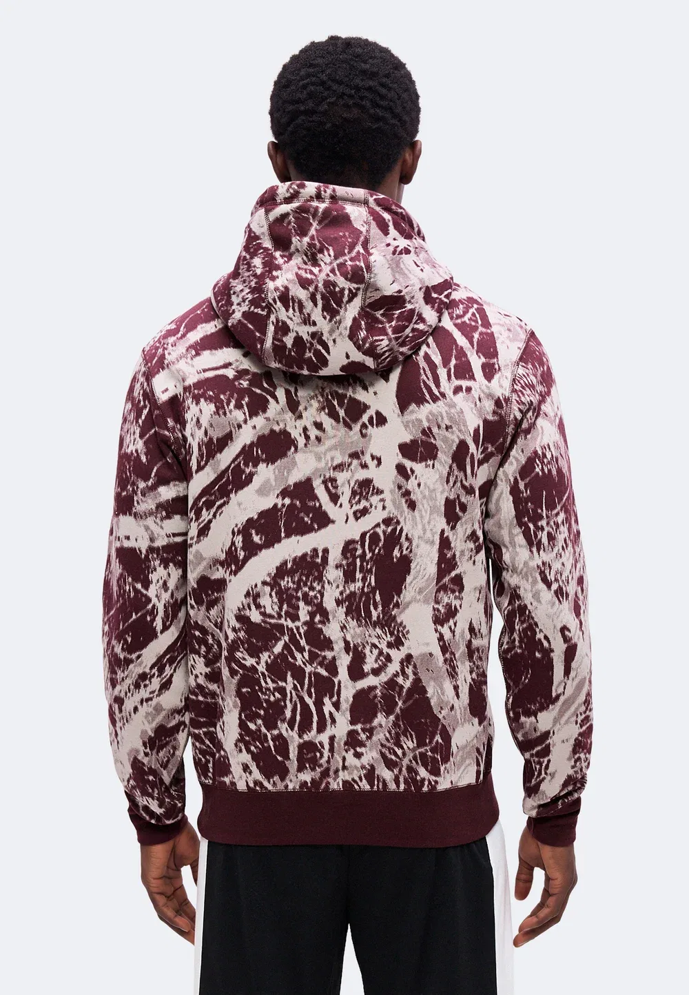Клубная толстовка - худи Nike Performance, Burgundy Crush — фото 3