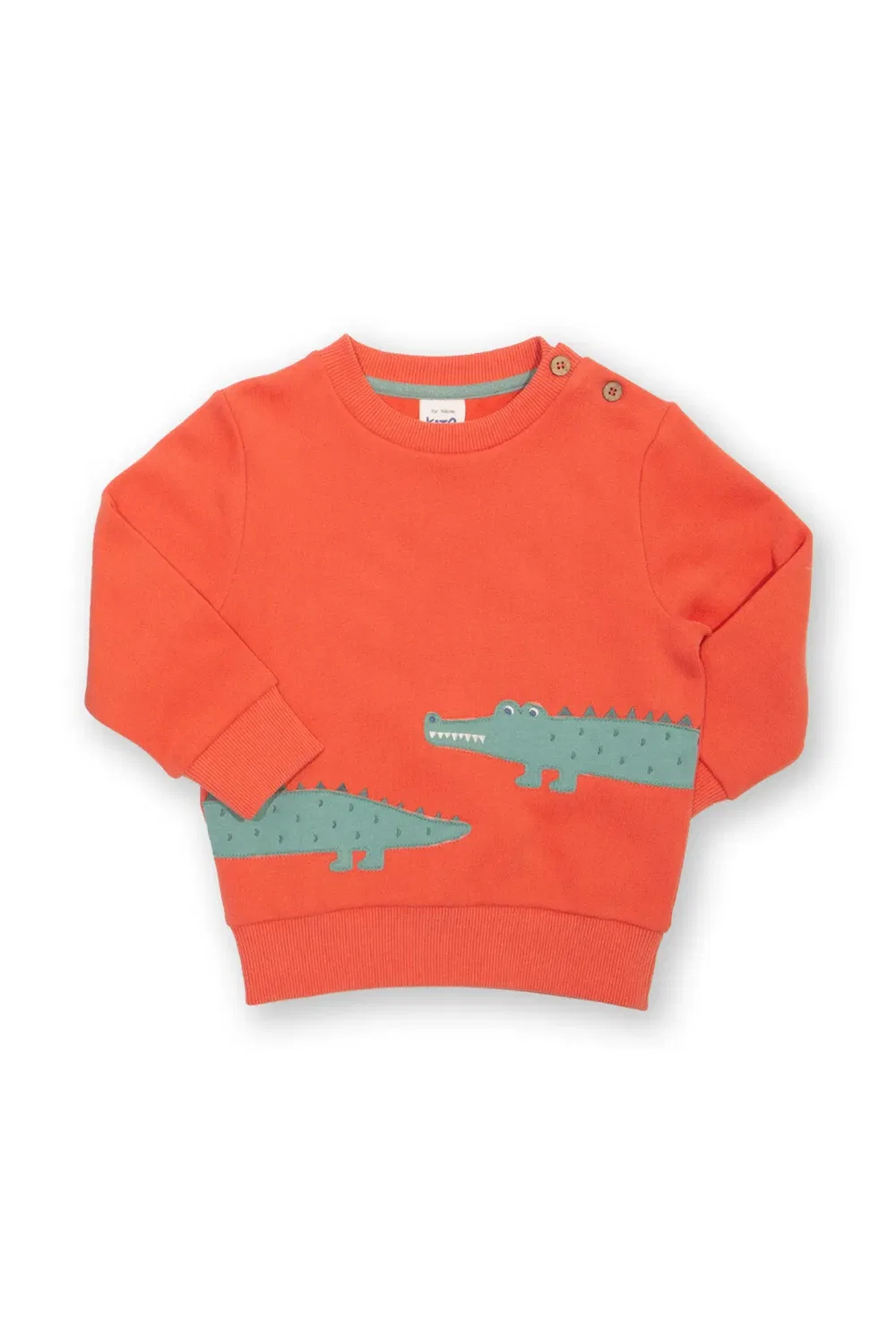 Детский свитшот с принтом Captain Croc Kite, Orange