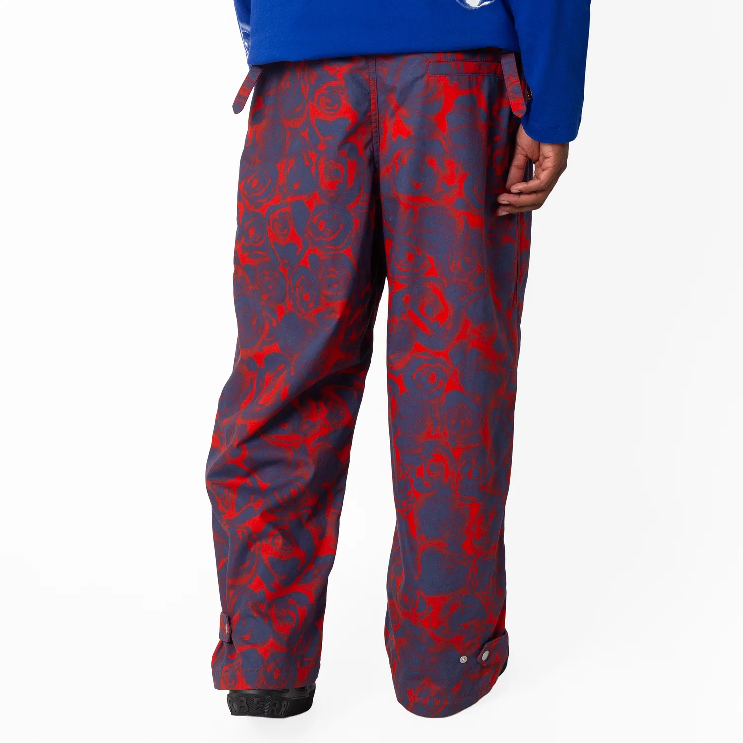 Брюки хлопковые с принтом Rose Print Cotton Trousers Burberry, Pillar Ip Pattern — фото 4