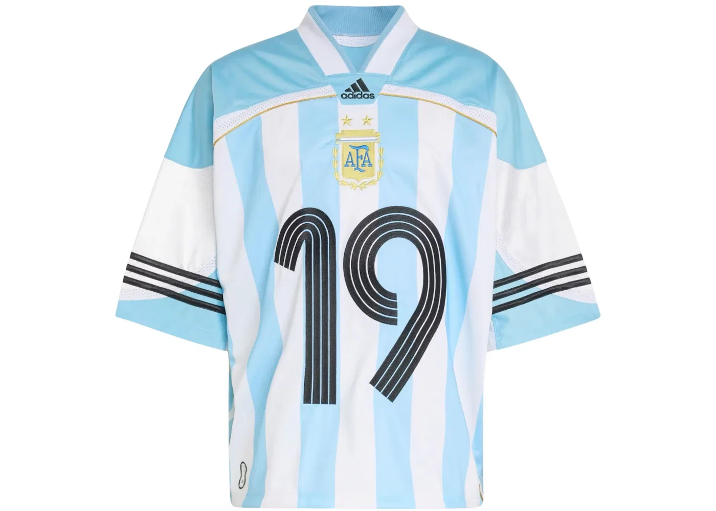 Мужская футбольная джерси с принтом Adidas Bringbacks Remixed Argentina Jersey, Clear Blue