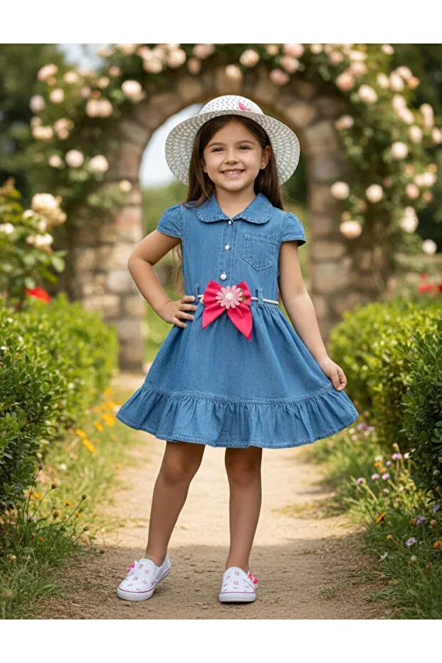Детское платье для девочек джинсовое Girl Emely, Blue