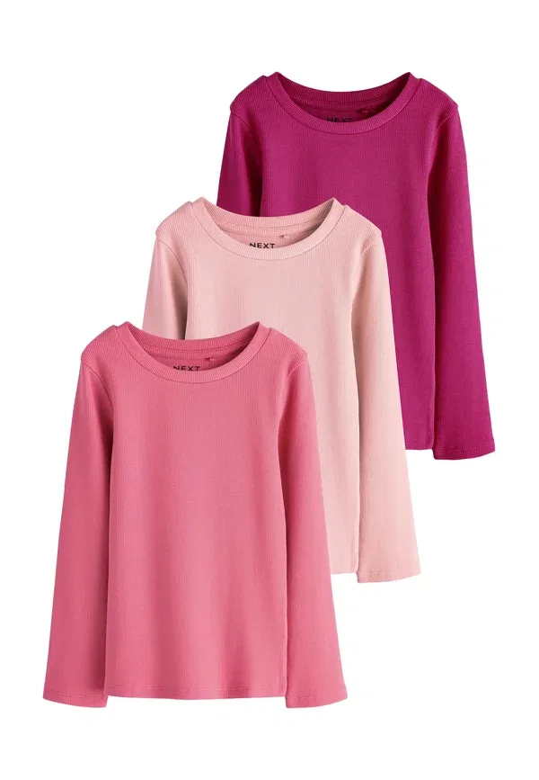Комплект из 3 лонгсливов Regular Fit Long Sleeve 3 Pack Next, розовый