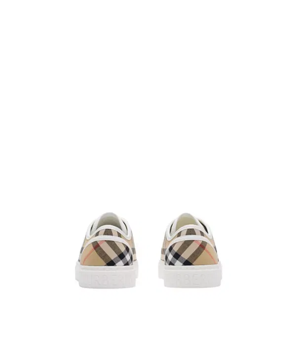 Детские кроссовки для девочек с принтом Burberry, Sand Beige — фото 3