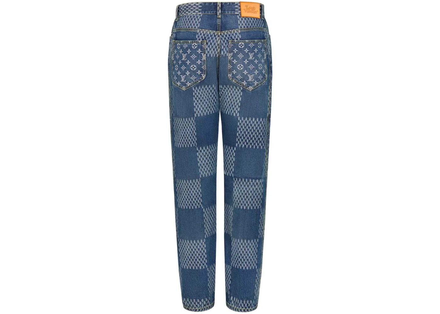 Мужские джинсы с принтом Denim Pants Louis Vuitton, Indigo — фото 2