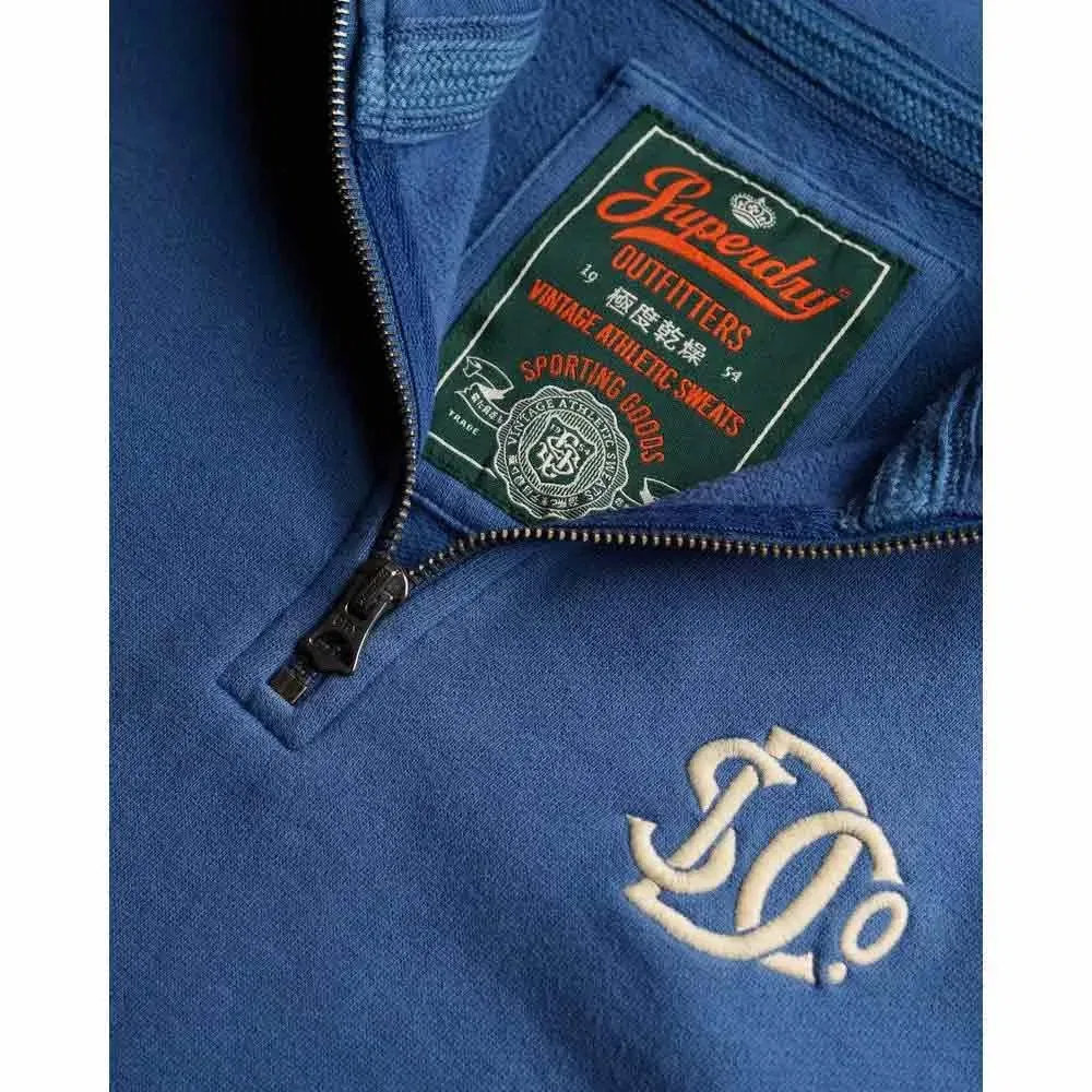 Свитер Athletic half zip Superdry, синий — фото 2