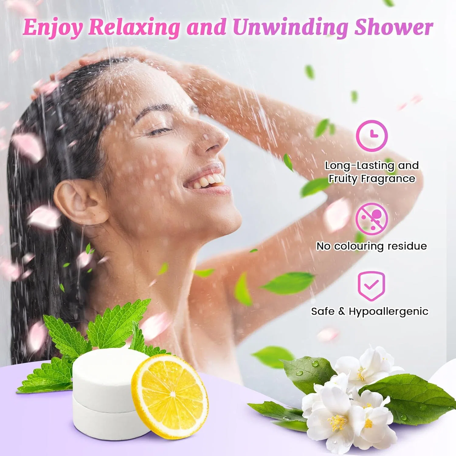 Набор ароматических бомбочек для душа с эфирными маслами, 24 шт. Huaduoo — фото 2