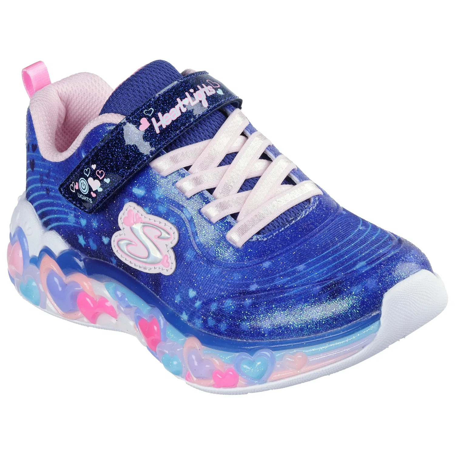 Детские кроссовки с подсветкой Skechers Eternal Heart Lights, Navy-Multi