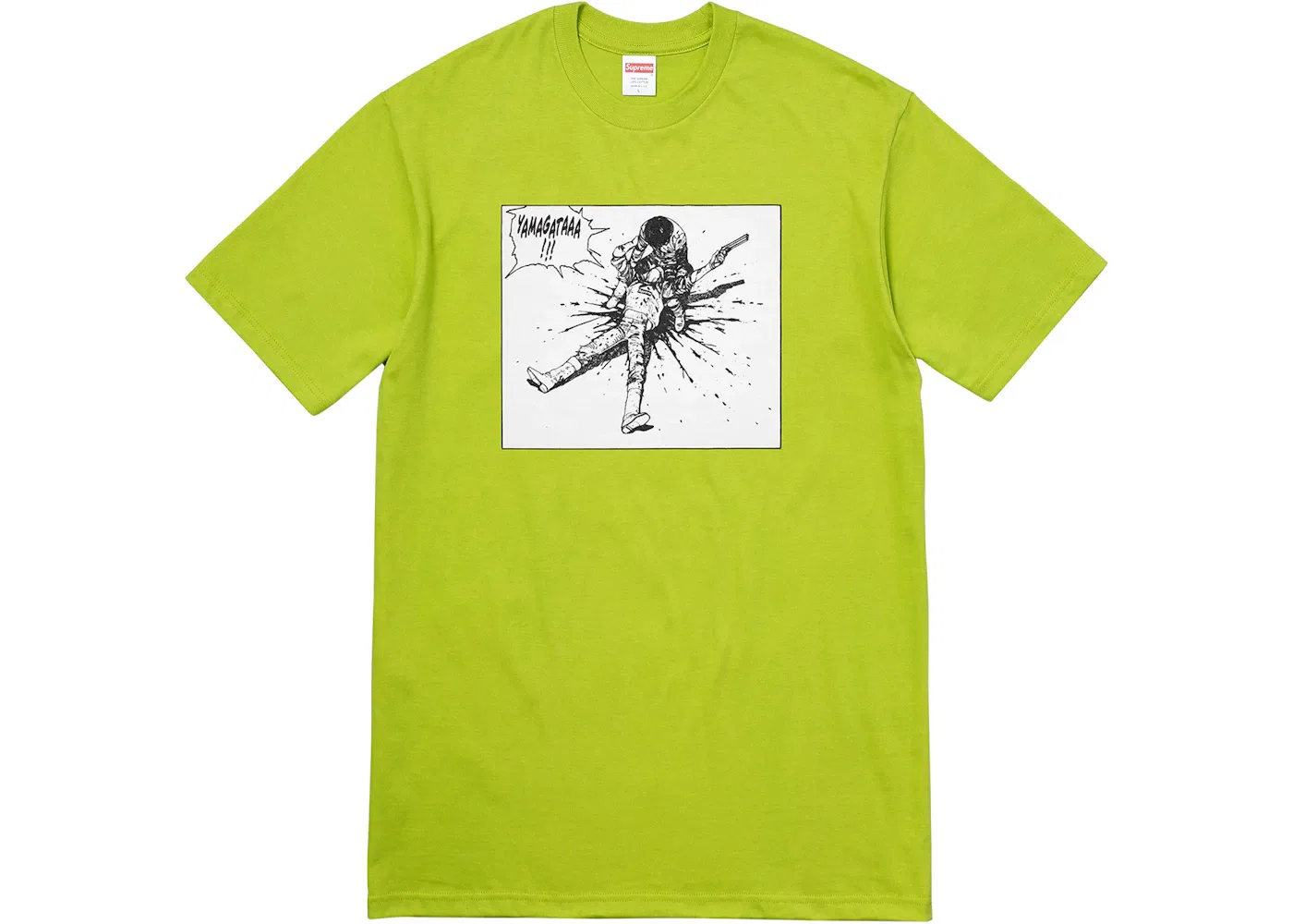 Мужская футболка с принтом Supreme AKIRA Yamagata Tee, Lime