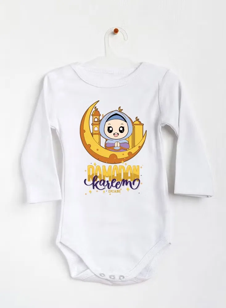 Боди-комбинезон с принтом My First Ramadan Dubai Printshop4Me, белый — фото 2