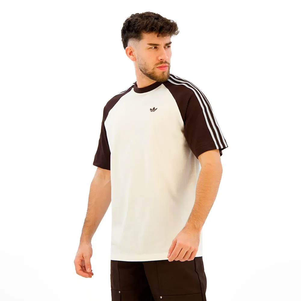 Футболка с коротким рукавом Britcore Ringer Adidas Originals, белый — фото 4