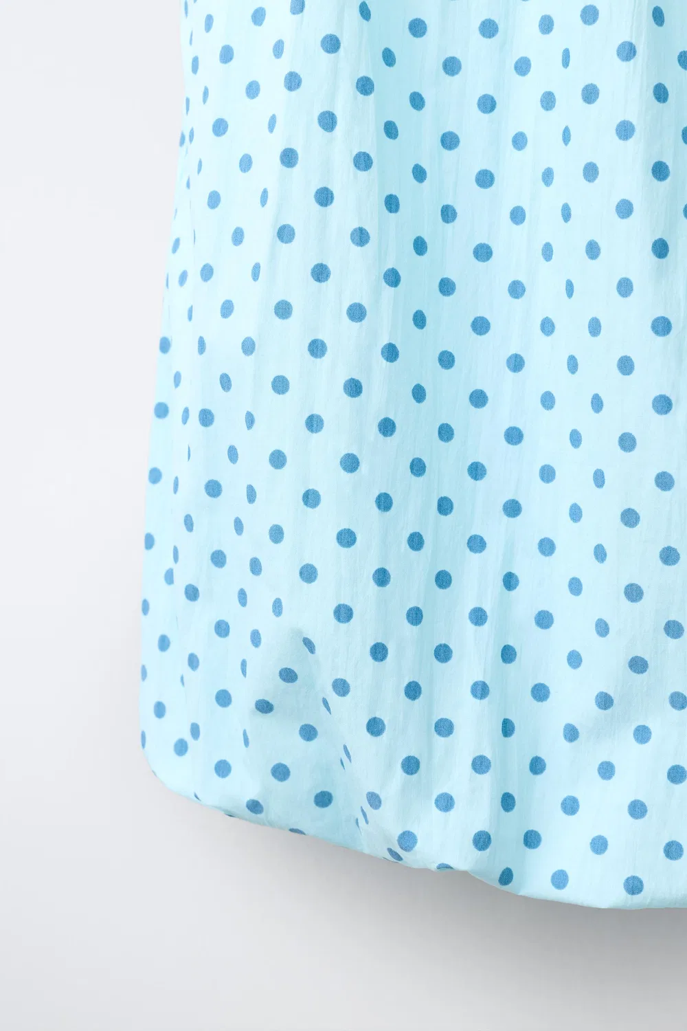 Объемный топ в горошек ZARA, Light blue — фото 4