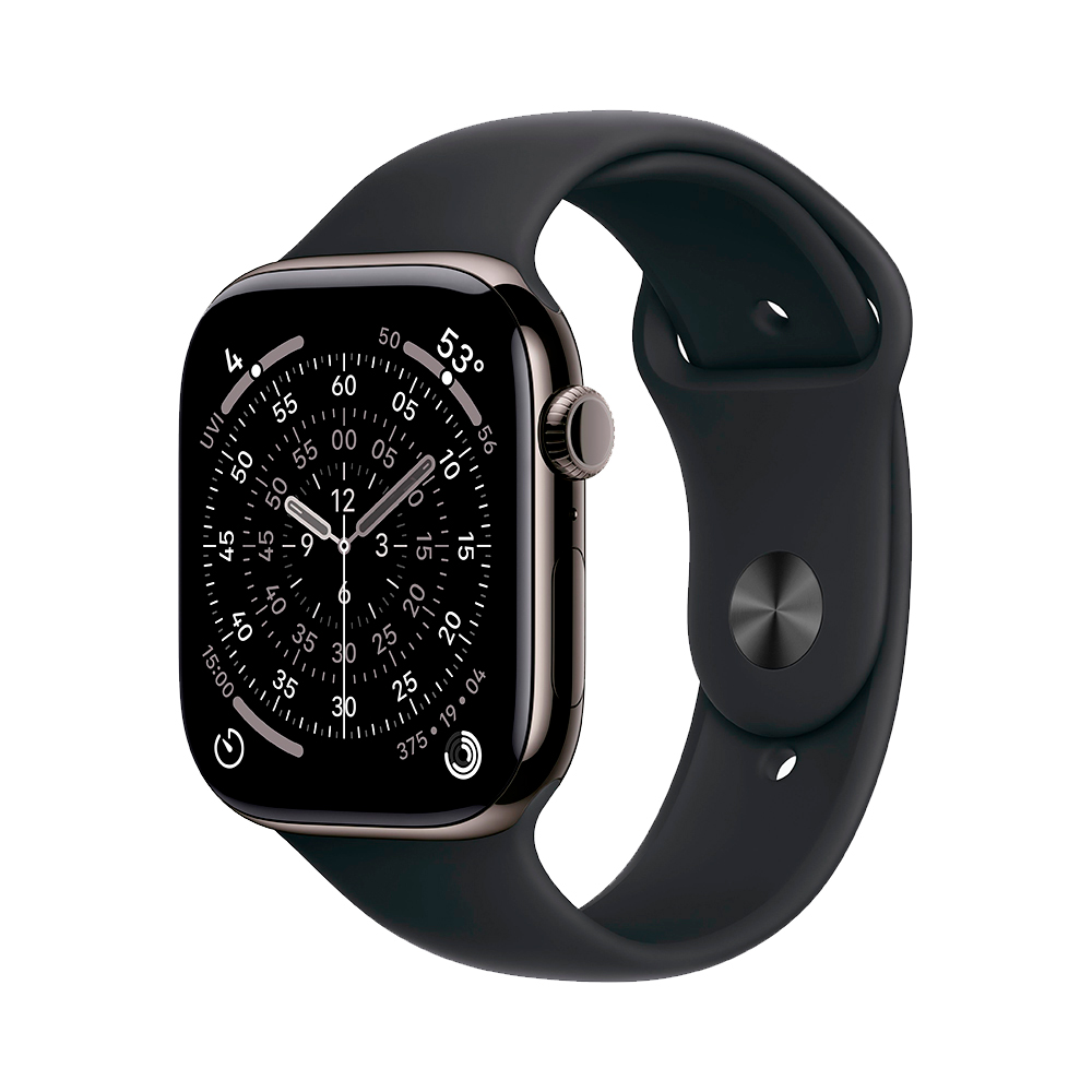 

Умные часы Apple Watch Series 11 (GPS+Cellular), 46 мм, Slate Titanium Case/Black Sport Band - XL, Серый, Умные часы Apple Watch Series 11 (GPS+Cellular), 46 мм, Slate Titanium Case/Black Sport Band - XL