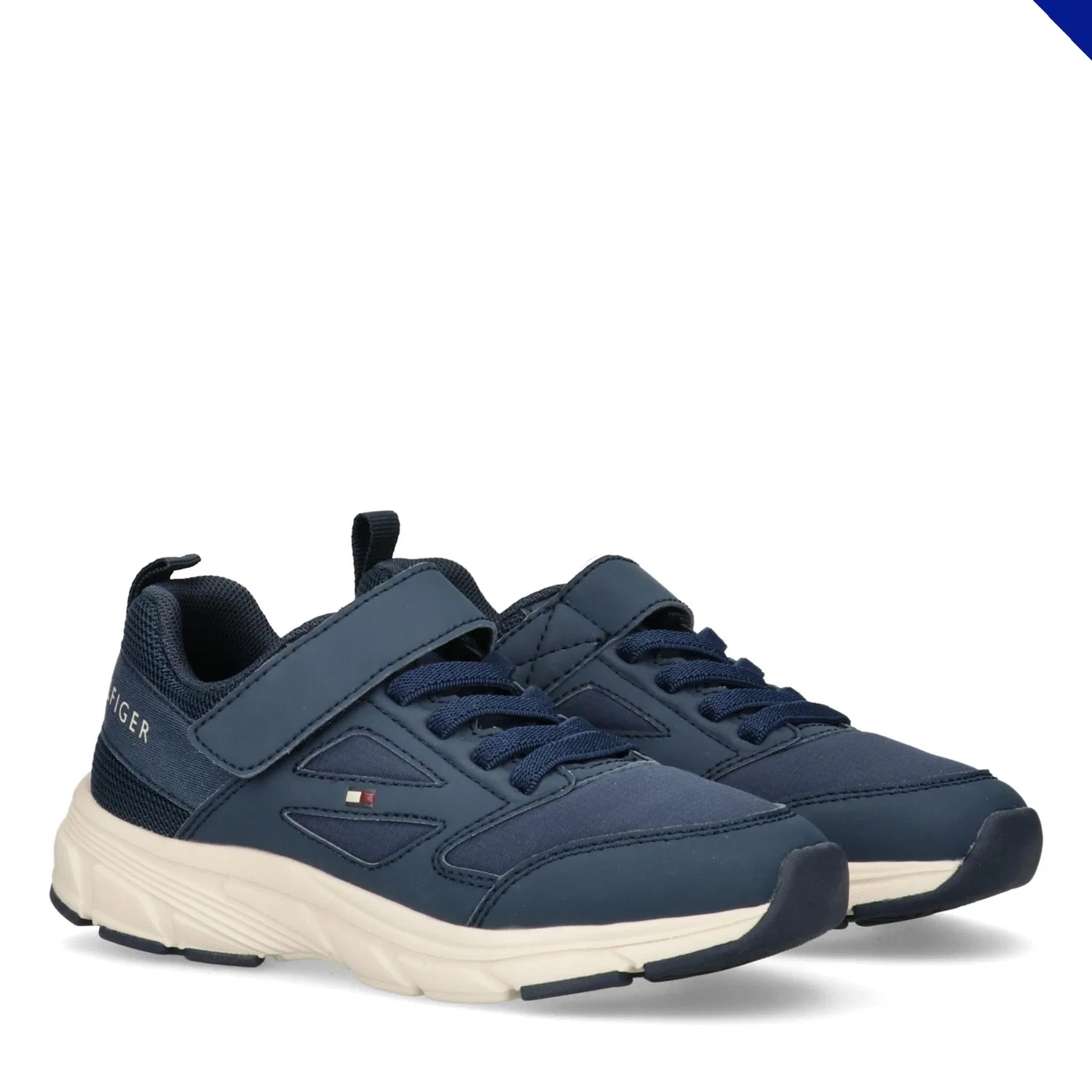Детские текстильные кроссовки с липучкой Tommy Hilfiger, Blue