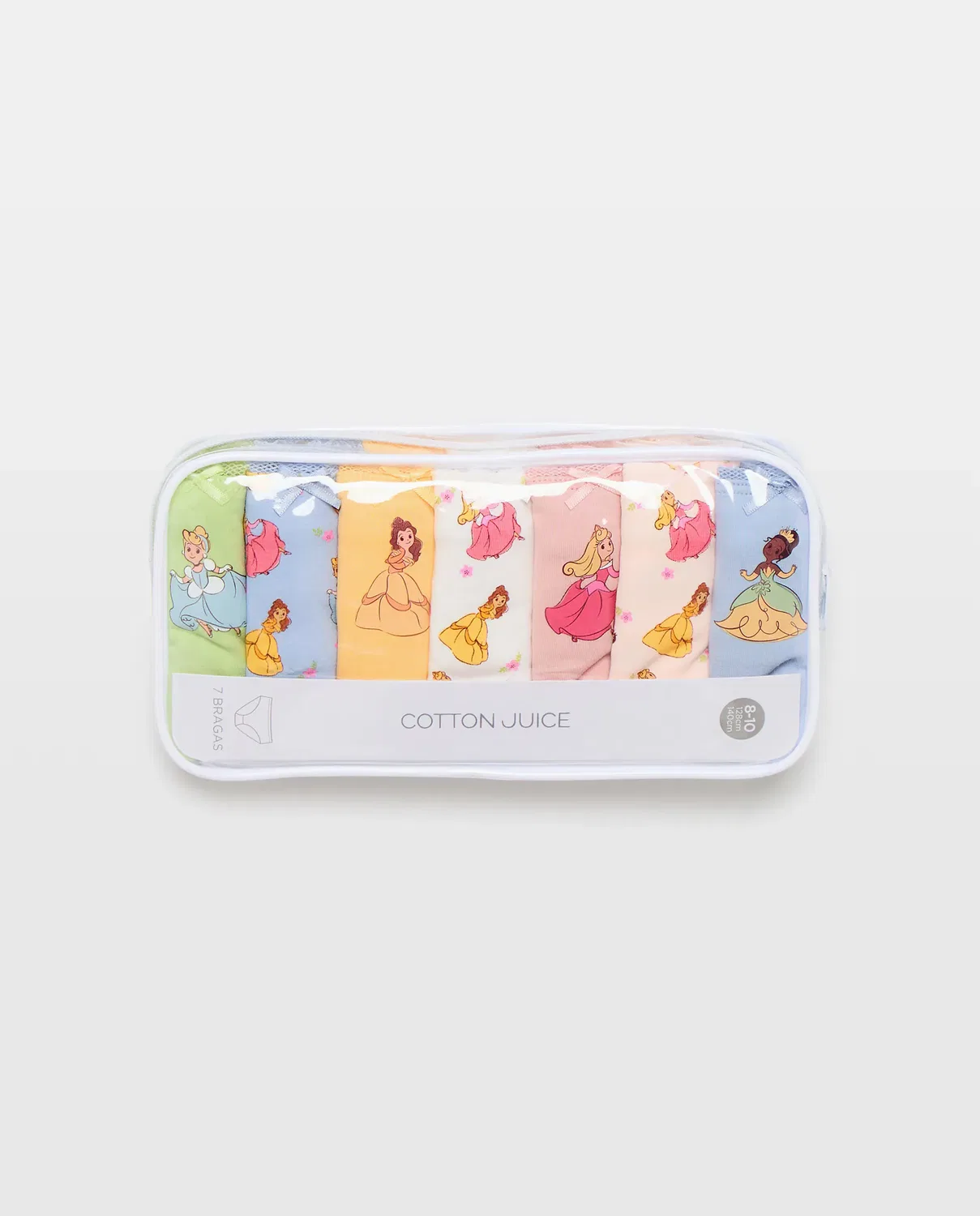 Детские трусы для девочек набор 7 штук с принтом PRINCESAS Cotton Juice, Multicolor — фото 4