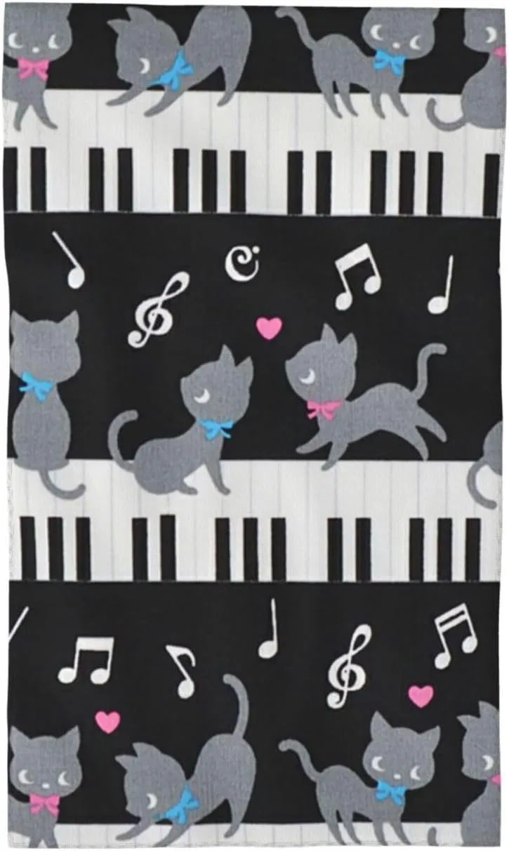 Салфетка для лица BAFAFA с принтом Music Cat, 27.5 × 40.6 см