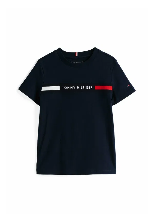 Футболка с принтом Logo Insert T-shirt Tommy Hilfiger, Dark Night темно-синий — фото 4