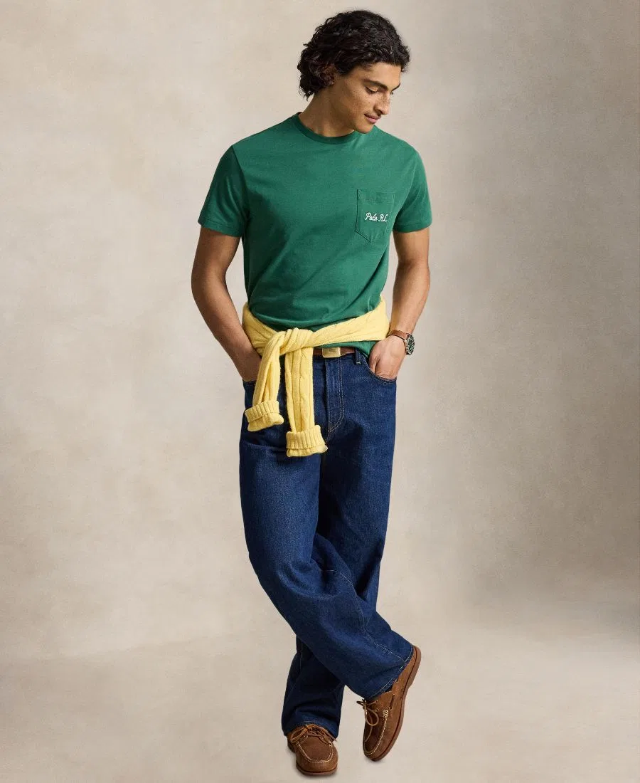Футболка классического кроя с вышитым логотипом Polo и медведем Polo Ralph Lauren, Verano Green — фото 2