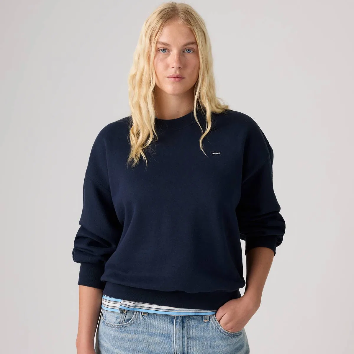 Повседневная толстовка с круглым вырезом Levi's, Navy Blazer - Blue