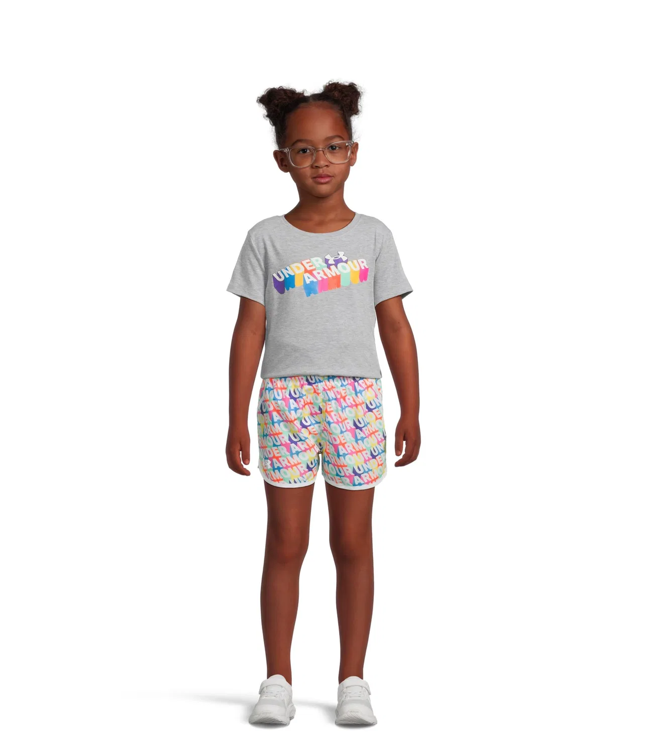 Комплект из тканых шорт с принтом (для маленьких детей) Under Armour Kids, Mod Gray — фото 4