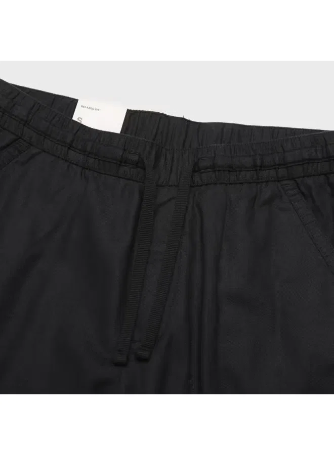Брюки зауженные хлопково-льняные Zara, темно-синий — фото 4