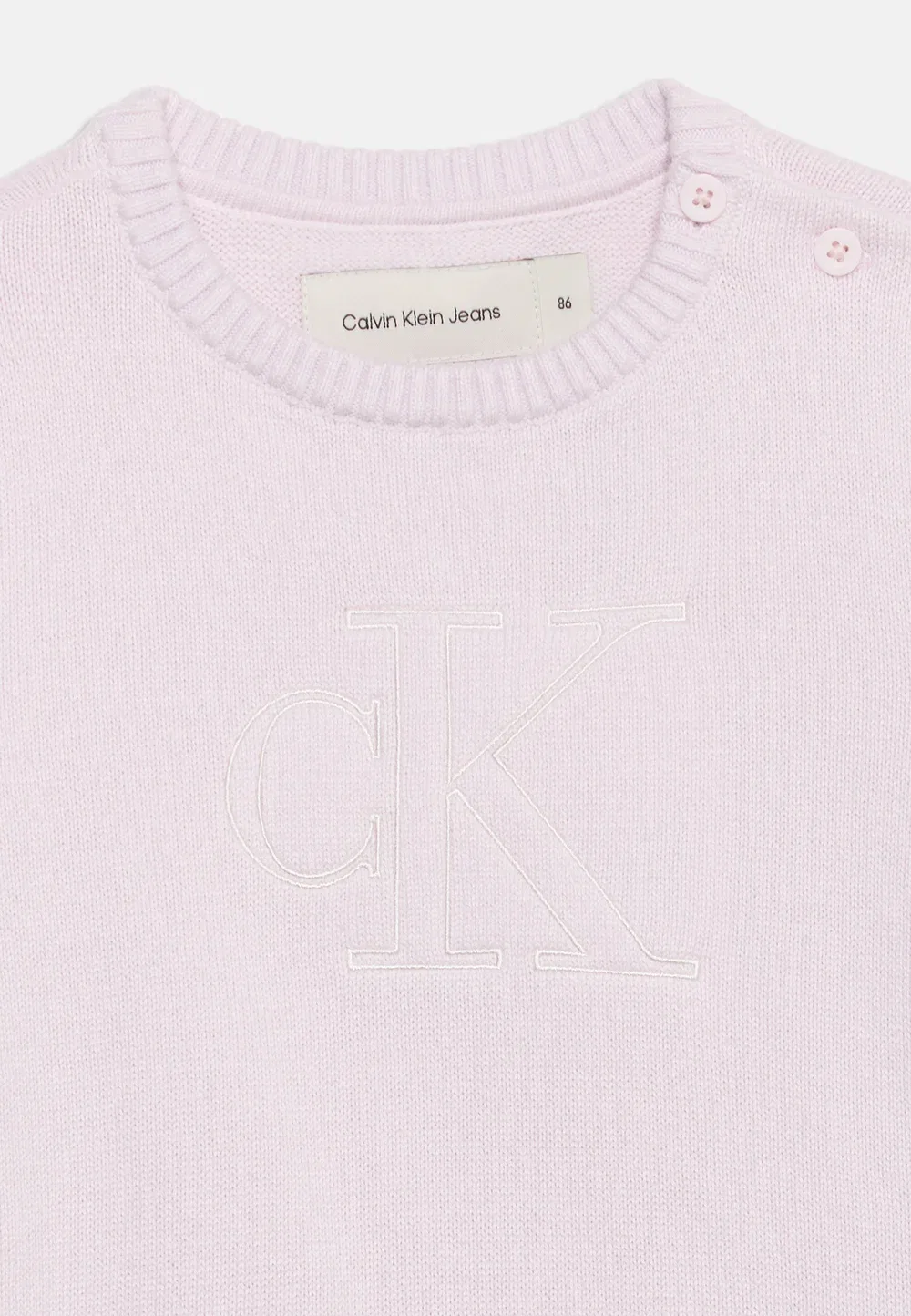 Свитер с монологом, унисекс - джемпер Calvin Klein Jeans, Orchid Ice — фото 3