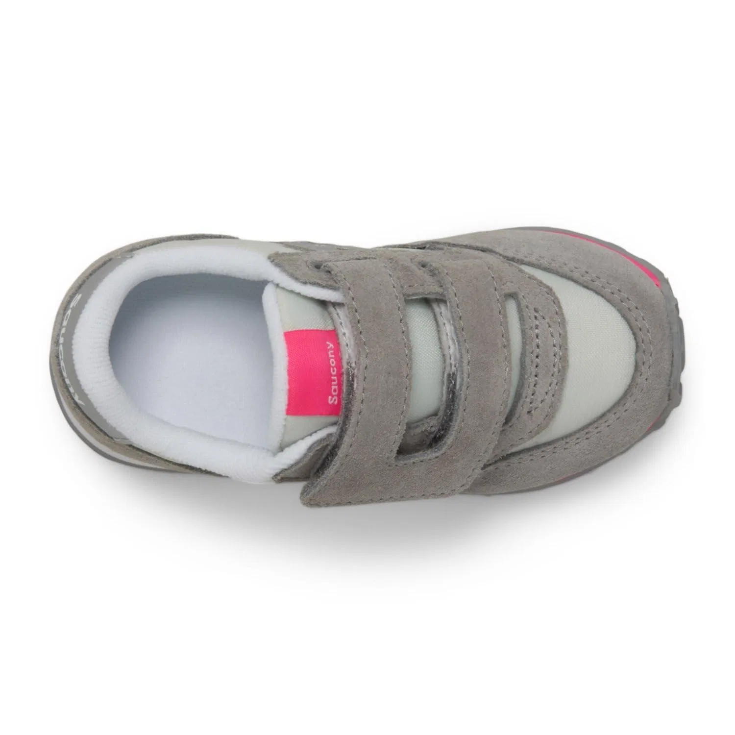 Детские кроссовки для девочек с липучкой Baby Jazz HL Saucony, Grey Silver Pink — фото 2