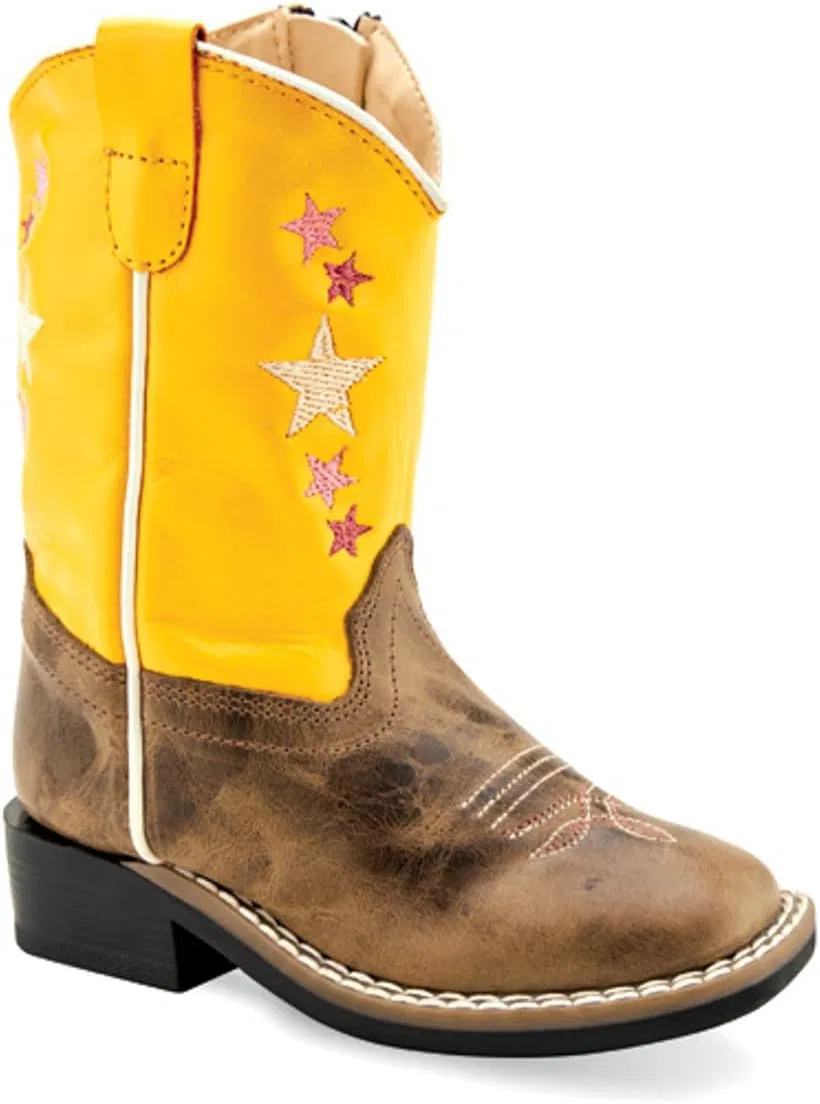 Детские ботинки для девочек Yell Old West, Cactus Brown Foot/Yellow Shaft
