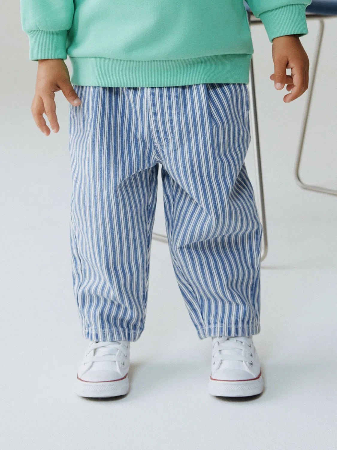 Джинсы Barrel Fit Next, Blue/White Stripe