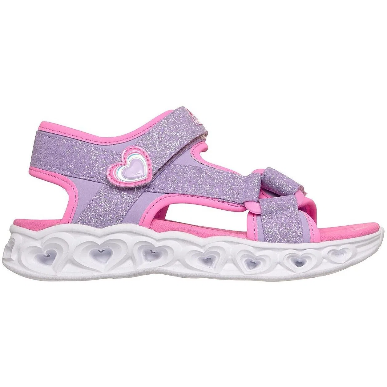 Детские сандалии с принтом Skechers Heart Lights Sandals-sugar, Violett — фото 3
